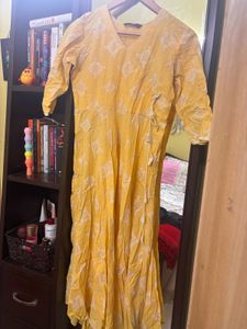 Yellow Embroidered Kurta