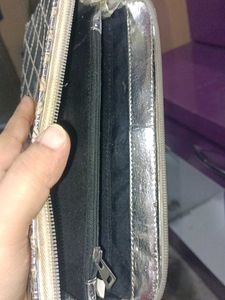 Silver Quilted Wallet