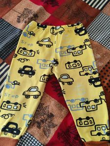 Cute Car Print Woolen Pants for kid