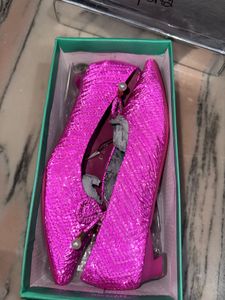 Pink redium short heel