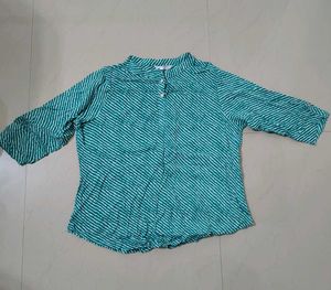 Striped Green Tunic Top