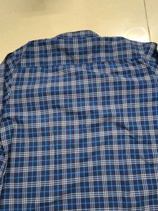 Blue Plaid Casual Shirt