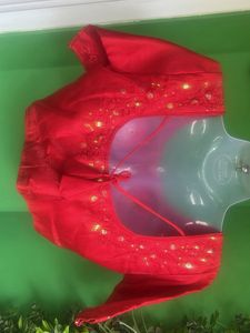 Not used Red Embroidered Blouse