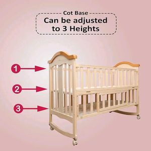 new luvlap Baby Wooden Crib cot cum rocker