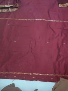 Maroon Banarasi Silk Saree