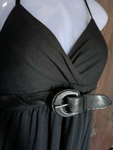 Black Belted Maxi Dress
