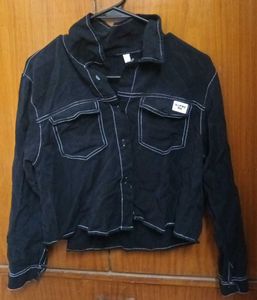 Black Cropped Shirt