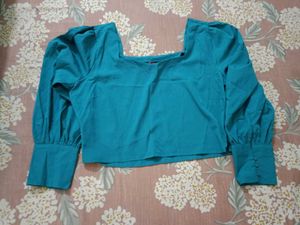 Stylish Teal Puff Sleeve Top💙✨