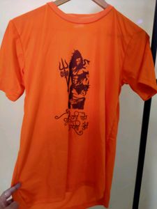 Very   Beautiful Orange Shiv Ji Tshirt