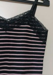 Striped Lace Cami Top
