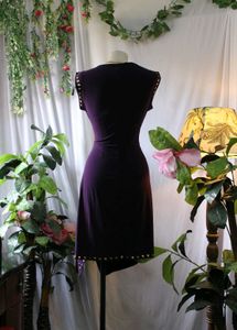 Purple Studded Bodycon Dress