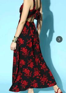 Floral Cutout Romantic Maxi Dress
