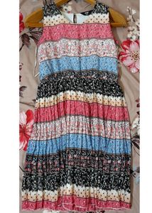 Max Colorful Striped Sleeveless Dress