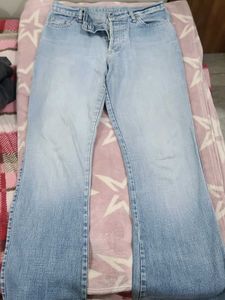 Light Wash Flared Denim Jeans