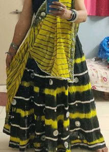 Mirror Embellished Lehenga Choli Dupatta Set