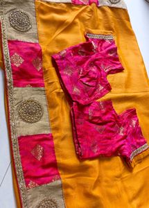 Heavy Border Saree 🎀