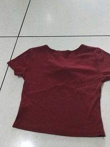 Crop Top Maroon