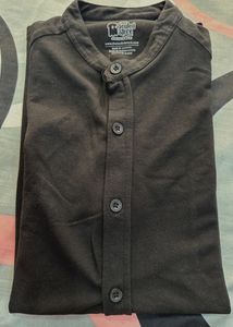 Black Button-Down Shirt