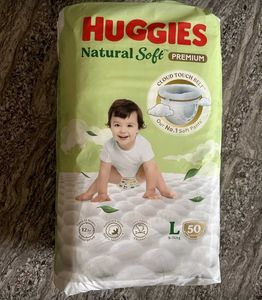 Huggies Natural Soft Diapers - 50 pants