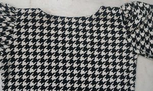Houndstooth Puff Sleeve Top