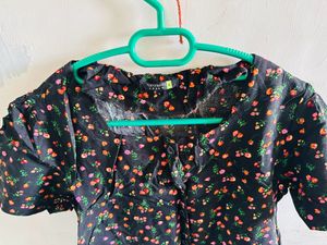 Black Floral Top