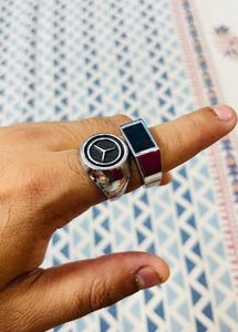 Men&#39;s Silver Ring Set