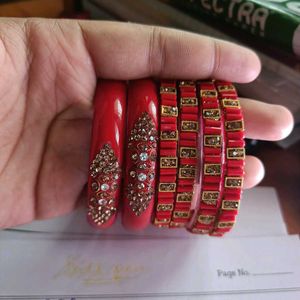 Bangles With Free Pink Nail paint