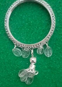 Silver Plated Stylish Kodi Bangles with Kalira