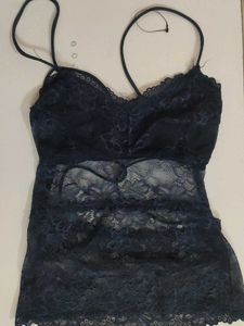 Navy Blue Lace Cami