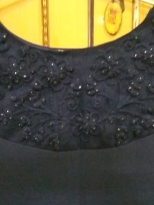 Beautiful Navy Blue Ponchu Style Top