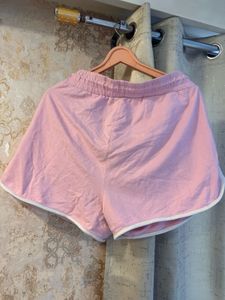 Cute Pink Casual Shorts, Waist- 34
