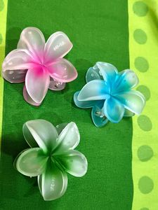 Flower Hair Clips - Set of 3