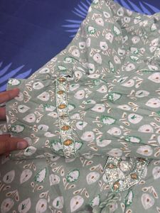 Elegant Green Printed Kurta