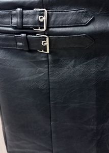 Fancy Party Wear Leather Faux Black Skirt