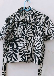 Patterned Crop Top