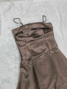 Elegant Brown Maxi Dress