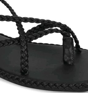 Black Gladiator Flats