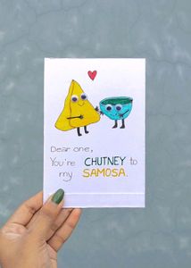 Samosa~Chutney Friendship card 🥐🥣