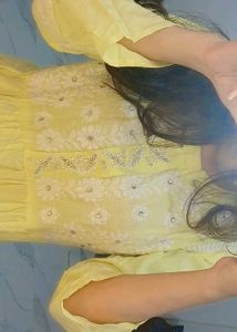 Light Yellow Embroidered Dress