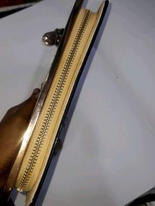 Vintage Style Embellished Black Wallet