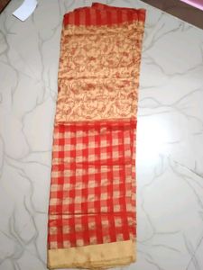 Set of Two Plaid Saris