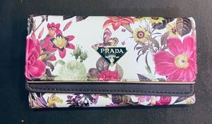 Prada Copy Floral Print Wallet