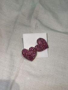 Pink Heart Earrings