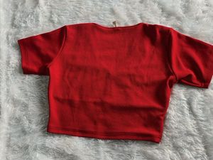 red crop top