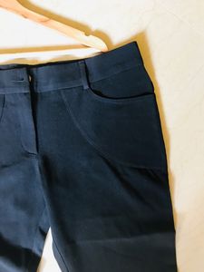Black Branded Cotton Pant