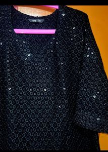 SOCH women Sequins Black Kurta