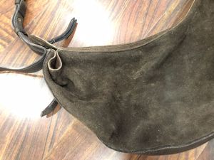 Brown Suede Hobo Bag