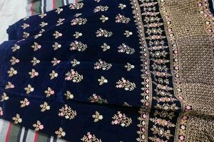 Velvet Embroidery Lehenga Choli With Dupatta