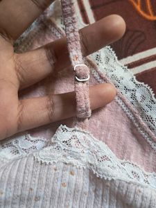 Cute Pink Lace Crop Top