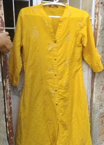 Yellow Cotton Kurti